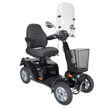 Afbeelding in Gallery-weergave laden, Scootmobiel Life & Mobility Solo 4 Black Pearl nu met gratis lithium accu twv € 1.499,-